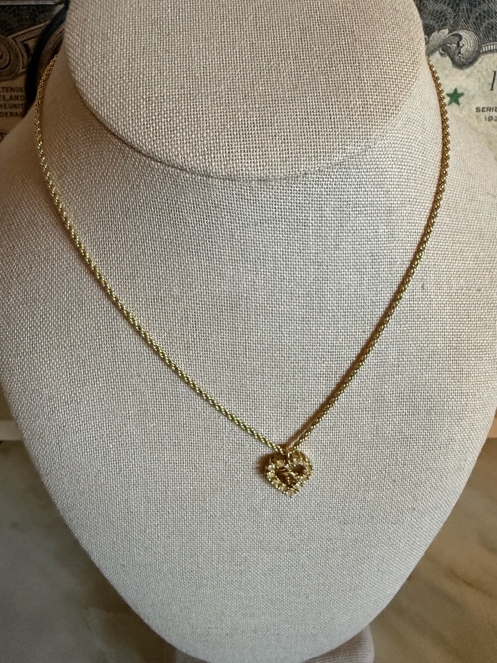 Christian Dior Gold Heart Pendant Necklace π« - Picture 4 of 4